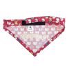 Touchdog 'Bad-to-the-Bone' Elephant Patterned Fashionable Velcro Bandana - Red - Medium