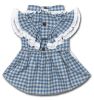 Touchdog 'I love Poochi' Classical Fashion Plaid Dog Dress - Blue - Small