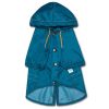 Touchdog Split-Vent Designer Waterproof Dog Raincoat - Blue - Large