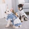 Touchdog 'I love Poochi' Classical Fashion Plaid Dog Dress - Grey - X-Small