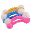 Dog Toys Dog Chew Toy Durable for Aggressive Chewers Teeth Cleaning, Safe Bite Resistant - yellow