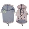 Touchdog 'Cloudburst' Waterproof Reversible Dog Raincoat - Light Grey - Small