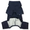 Touchdog Vogue Neck-Wrap Sweater and Denim Pant Outfit - Navy - X-Large