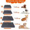 Dog Bed Soft Plush Cushion Cozy Warm Pet Crate Mat Dog Carpet Mattress with Long Plush for S M Dogs - S