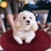 Pet Dog Bed Soft Warm Fleece Puppy Cat Bed Dog Cozy Nest Sofa Bed Cushion M Size - Red - M