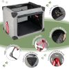 M/L 3-Door Dog Crate with Removable Pad and Metal Frame - M