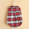 Pet Plaid Shirt For Small & Medium Dogs; Classic Dog Shirt Dog Polo T-Shirt; Pet Apparel - Red - XL