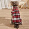 Pet Plaid Shirt For Small & Medium Dogs; Classic Dog Shirt Dog Polo T-Shirt; Pet Apparel - Red - S