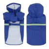 Pet raincoat for large and small dog; PU waterproof big dog raincoat; outdoor reflective dog raincoat - Blue - 5XL