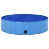 Foldable Dog Swimming Pool Blue 47.2"x11.8" PVC - Blue