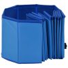 Foldable Dog Swimming Pool Blue 47.2"x11.8" PVC - Blue