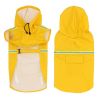 Pet raincoat for large and small dog; PU waterproof big dog raincoat; outdoor reflective dog raincoat - Yellow - 4XL