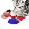 Windmill Cat Toy Interactive Pet Toys for Cats Puzzle Cat Game Toy With Whirligig Turntable for Kitten Brush Teeth Pet Supplies - B