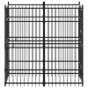 Outdoor Dog Kennel Steel 19.8 ft² - Black