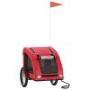 Pet Bike Trailer Red Oxford Fabric and Iron - Red