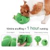 Snuffle Broccoli Dog Puzzle Toys Increase IQ Slow Dispensing Feeder Pet Cat Training Games Feeding Feeding Food Intelligence Toy - Green - 21x16cm