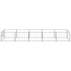 Dog Kennel Silver 53.8 ft² Steel - Silver