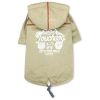 Touchdog 'Cloudburst' Waterproof Reversible Dog Raincoat - Khaki - X-Large