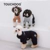 Touchdog Vogue Neck-Wrap Sweater and Denim Pant Outfit - Grey - X-Small