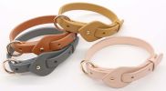 Pet Life 'Ever-Craft' Boutique Series Adjustable Designer Leather Dog Collar - Pink - Medium