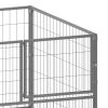 Dog Kennel Silver 39.4"x39.4"x27.6" Steel - Silver