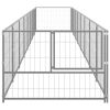 Dog Kennel Silver 86.1 ft² Steel - Silver