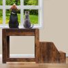 Pet Bunk Bed with Removable Step for Dogs and Cats, Multi-Level Bed Window Perch Seat Platform with Cushion and Cat Scratch Pad, Indoor Use - as Pic