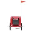 Pet Bike Trailer Red Oxford Fabric and Iron - Red