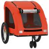 Pet Bike Trailer Orange and Gray Oxford Fabric and Iron - Orange