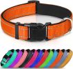 Reflective Dog Collar; Soft Neoprene Padded Breathable Nylon Pet Collar Adjustable for Medium Dogs - Orange - Small (Pack of 1)