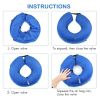 Soft Dog Cone Collar for After Surgery - Inflatable Dog Neck Donut Collar - Elizabethan Collar for Dogs Recovery - CQLQ05 Cows Point hook and loop - S