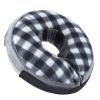 Soft Dog Cone Collar for After Surgery - Inflatable Dog Neck Donut Collar - Elizabethan Collar for Dogs Recovery - CQLQ03 Black and White - M