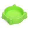 Non-slip healthy cat face bowl cartoon small pet bowl cat bowl dog bowl - green