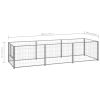 Dog Kennel Silver 32.3 ft² Steel - Silver