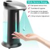 Automatic Soap Dispenser 16.9OZ Anti-slip Sensor Refillable Hand Gel Desktop Dispenser 2 Drop Volume Adjustment - Black