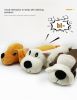 Pet dog gnaws and makes sounds toy dog plush toy; clean teeth toy dog toy cat toy - Coffee dog