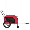 Pet Bike Trailer Red and Black Oxford Fabric and Iron - Red