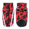 Winter windproof dog warm clothing; dog jacket; dog reflective clothes - Red Graffiti - 6XL