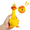 Pet Latex Bite Toy Grows Strangely Standing Chicken Big Mouth Duck Latex Sounding Bite Resistant Dog Toy - Yellow duck