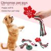 3pcs Christmas training dog teeth cleaning knot cute cartoon bite toys Christmas pet toys dog toys cat toys - Random 3 packages