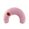 Cat U-shaped pillow protection cervical vertebra deep sleep pet pillow dog cat pillow dog dog toy cat toy - white - 24*20*7cm