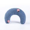 Cat U-shaped pillow protection cervical vertebra deep sleep pet pillow dog cat pillow dog dog toy cat toy - blue - 24*20*7cm