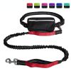 Hands Free Dog Leash with Zipper Pouch; Dual Padded Handles and Durable Bungee for Walking; Jogging and Running Your Dog - Blue suit - 2.5*122CM