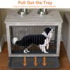 38 Inch Heavy-Duty Dog Crate Furniture - Gray