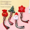 3pcs Christmas training dog teeth cleaning knot cute cartoon bite toys Christmas pet toys dog toys cat toys - Random 3 packages