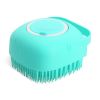 Pet Dog Shampoo Massager Brush Cat Massage Comb Grooming Scrubber Shower Brush For Bathing Short Hair Soft Silicone Brushes - Yellow