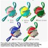 Dog Soccer Ball Interactive Pet Toys Foldable Ball Molar Toy Outdoor Training Ball for Puppy Dog Chew Dog Accessories - Pink