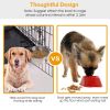 Stainless Steel Dog Bowl Pets Hanging Food Bowl Detachable Pet Cage Food Water Bowl with Clamp Holder - M