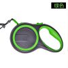 Retractable Dog Leash; Dog Walking Leash for Medium Large Dogs up to 110lbs; One Button Break & Lock ; Heavy Duty No Tangle - green - 5m