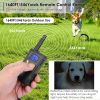 Dog Training Collar IPX7 Waterproof Pet Beep Vibration Electric Shock Collar  - Black